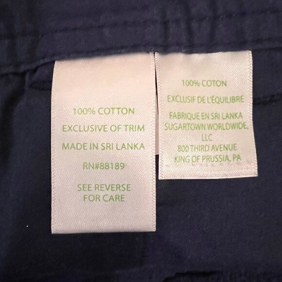 Lilly Pulitzer Navy Blue Waffle Texture Cotton Shorts Size 4 - Picture 5 of 7